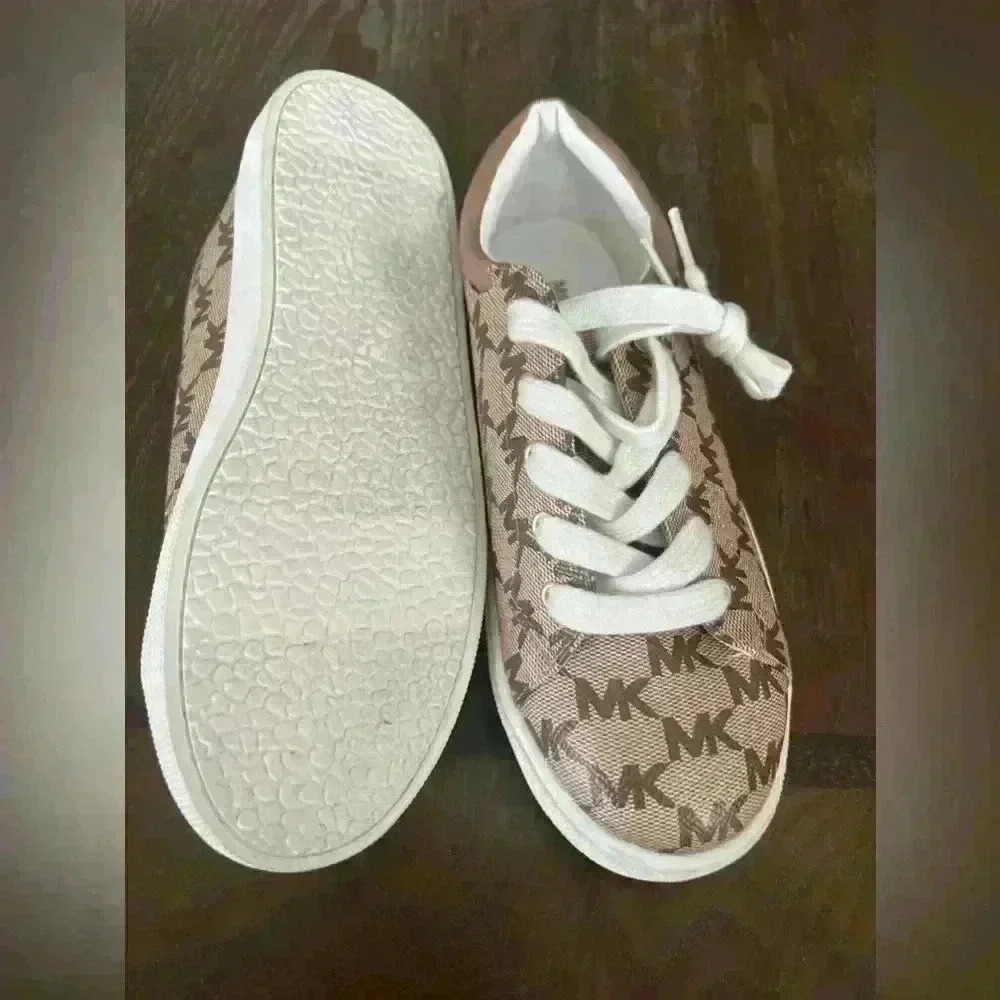 Michael Kors monogram sneakers shoes, size 3